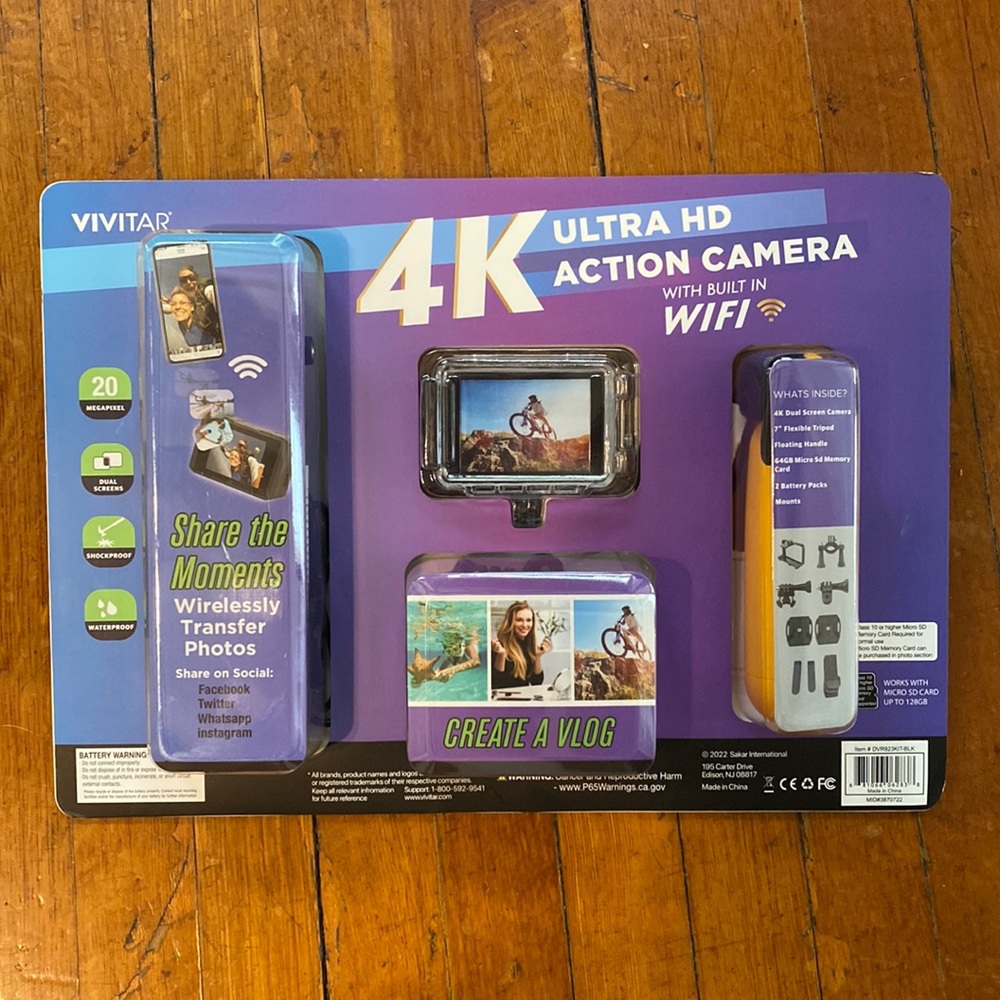 VIVITAR 4K Ultra HD Action Camera kit 📷